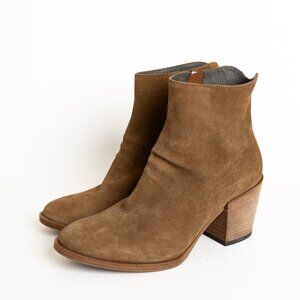 Officine Creative Josee 006 Boots Brown Suede Bootie Italy Handmade EU 36.5 NEW
